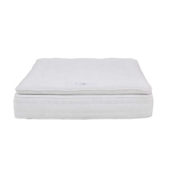 Saratoga Fabric Super King Size Pillowtop Mattress In White