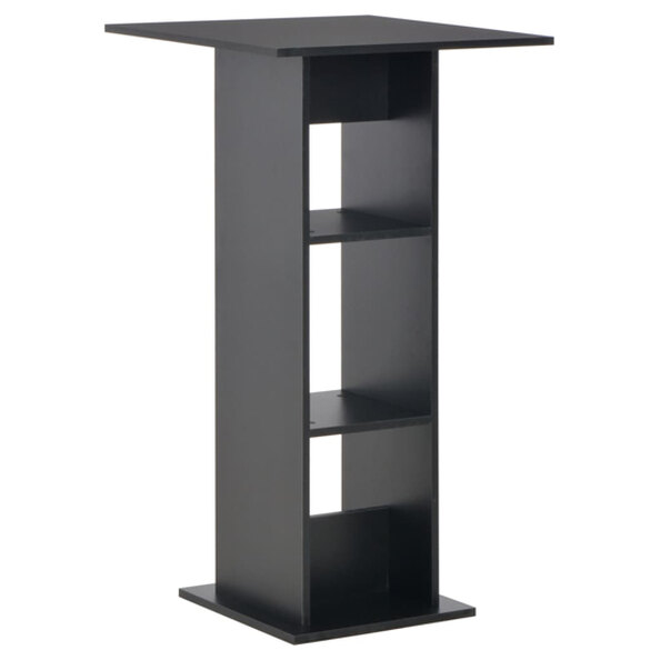 Sasha Square Wooden Bar Table In Black