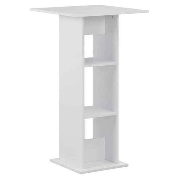 Sasha Square Wooden Bar Table In White