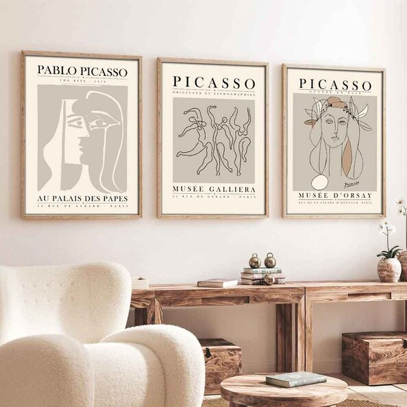 Satori Wooden 20x30cm Muse Art of Frame Set of 3 in Multicolour