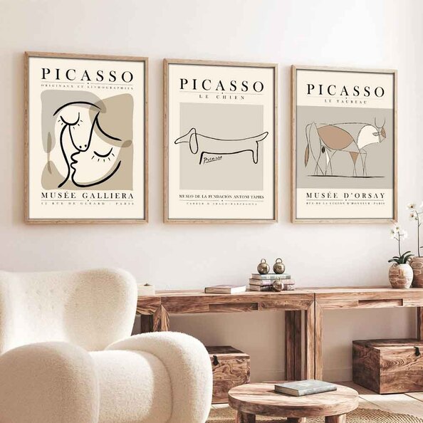 Satori Wooden 20x30cm Sketches Art of Frame Set of 3 in Multicolour