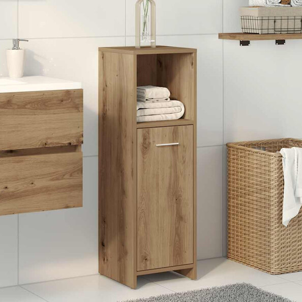 Sayreville Wooden Bathroom Cabinet With 1 Door - Artisan Oak