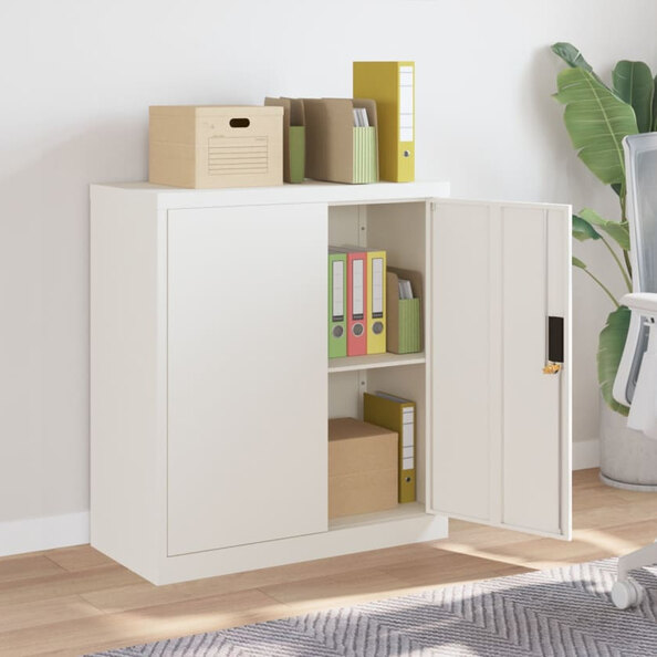 Schriever Steel Office Filing Cabinet In White