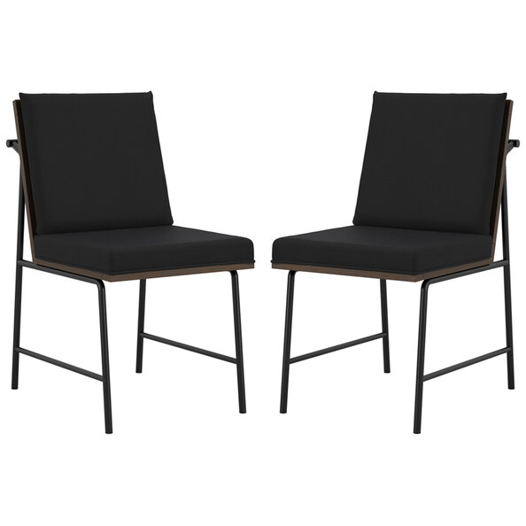 Seattle Onyx Wooden Dining Chairs - Pair