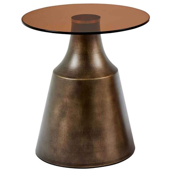 Seattle Small Tempered Glass Top Coffee Table - Brown
