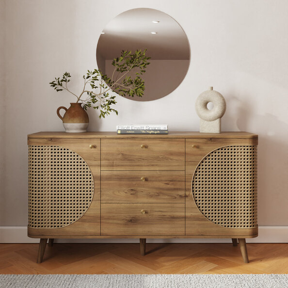 Selbourne Wooden Sideboard with 2 Doors in Oak