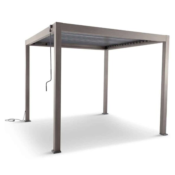 Selma Aluminium Garden BBQ Gazebo 3m x 3m with Light in Birch Effect