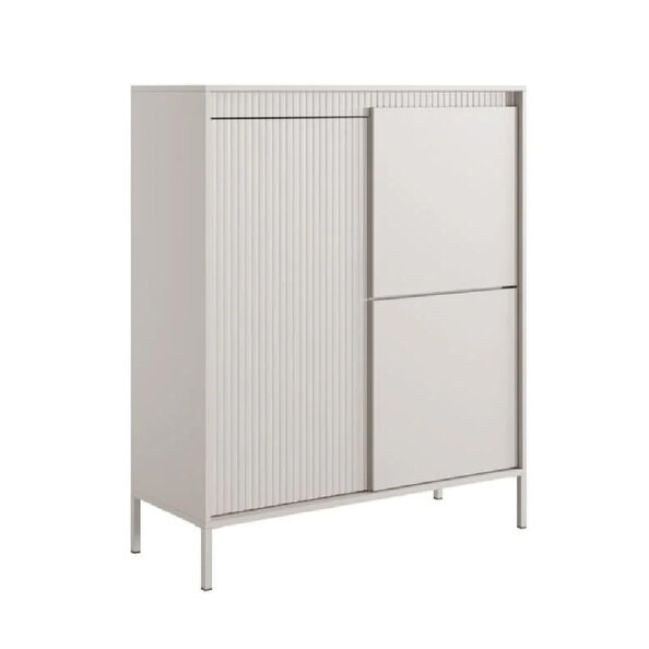 Shawnee Wooden Storage Cabinet With 3 Doors In Beige