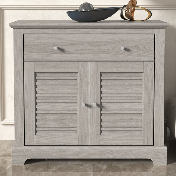 Shelby Wooden Sideboard With 2 Doors 1 Drawer In Warm Grey
