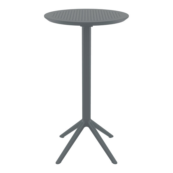 Shipley 60cm Polypropylene Bar Table In Dark Grey