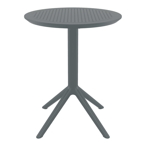 Shipley 60cm Polypropylene Outdoor Dining Table In Dark Grey