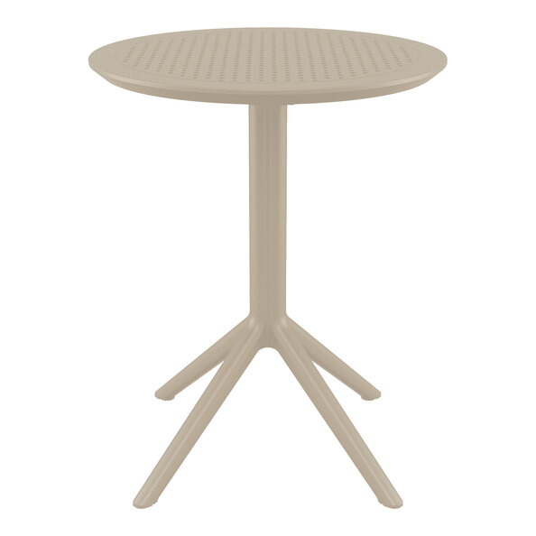 Shipley 60cm Polypropylene Outdoor Dining Table In Taupe