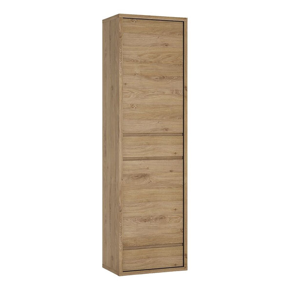 Sholka Wooden Narrow Storage Cabinet With 2 Door 2 Drawer In Oak