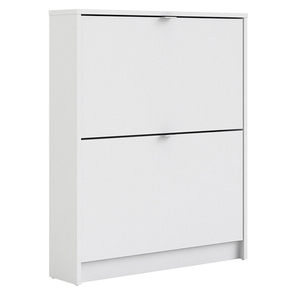 Shovy Wooden Shoe Cabinet With 2 Doors And 1 Layer In White