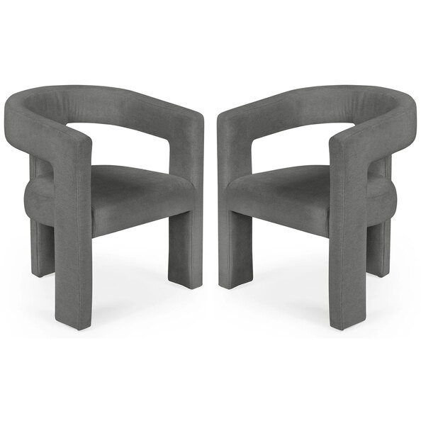 Siena Grey Fabric Dining Chairs - Pair