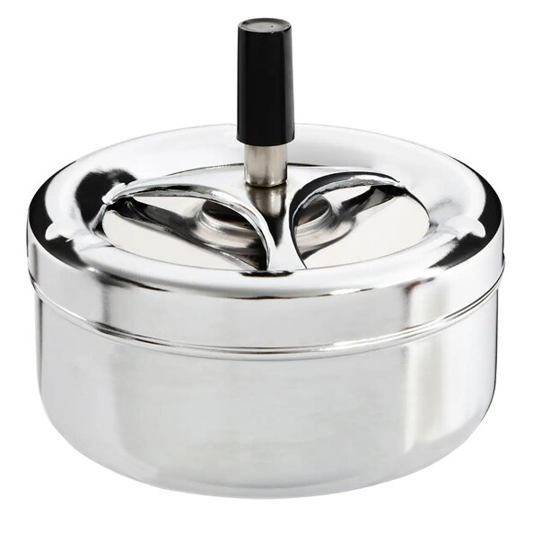Sikeston Medium Iron Spinning Ashtray In Chrome