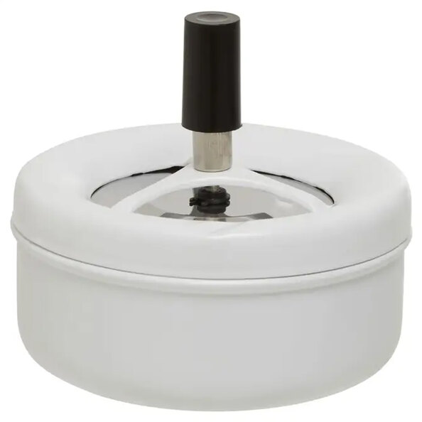 Sikeston Medium Iron Spinning Ashtray In Matt White