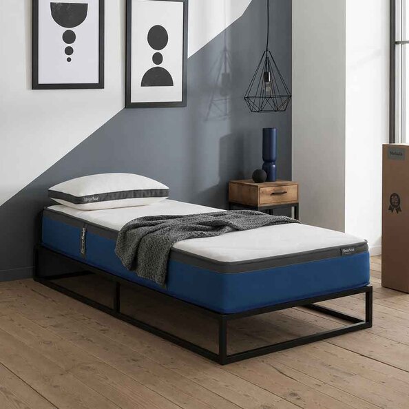 Silvis Fabric Single Mattress In White