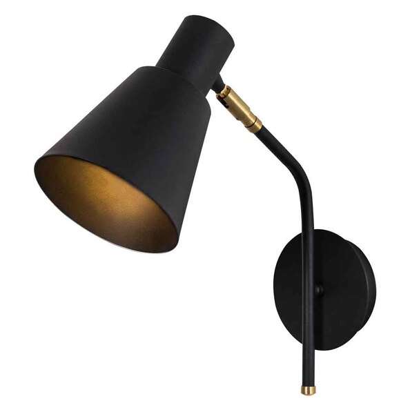 Sivani Cone Shape Metal Wall Lamp in Black