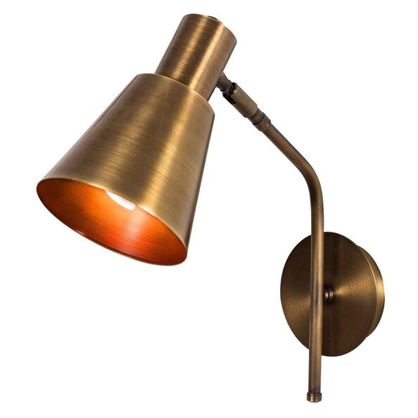 Sivani Cone Shape Metal Wall Lamp in Vintage