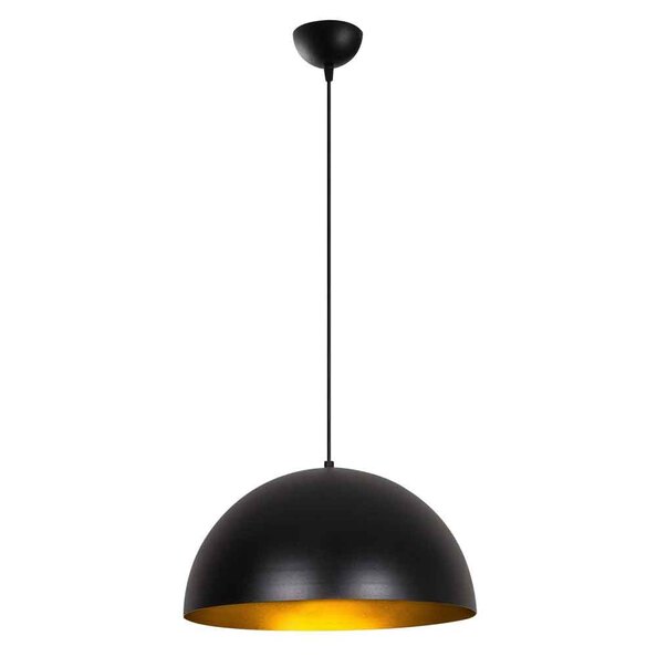 Sivani Metal 40cm Ceiling Pendant Light in Black and Gold