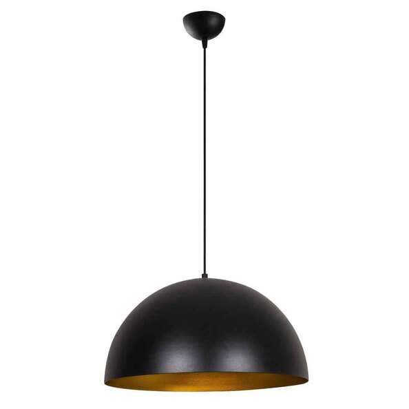 Sivani Metal 50cm Ceiling Pendant Light in Black and Gold