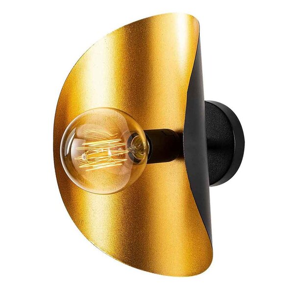 Sivani Tulip Metal Wall Lamp in Black and Gold