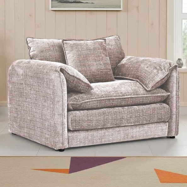 Somera Fabric 1 Seater Sofa in Beige