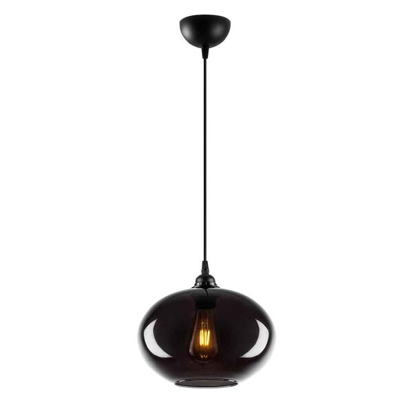 Sormel Large Glass Ceiling Pendant Light in Black