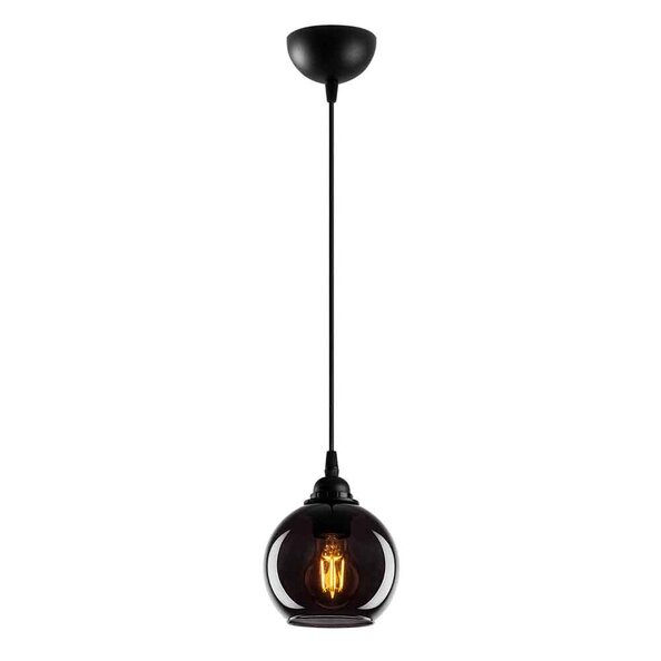 Sormel Small Glass Ceiling Pendant Light in Black