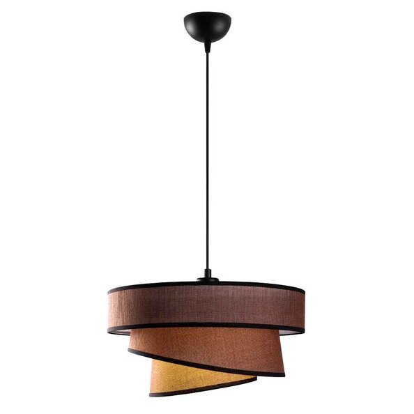 Stage Large Loop Metal Ceiling Pendant Light in Dark Brown