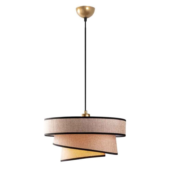 Stage Large Loop Metal Ceiling Pendant Light in Light Brown