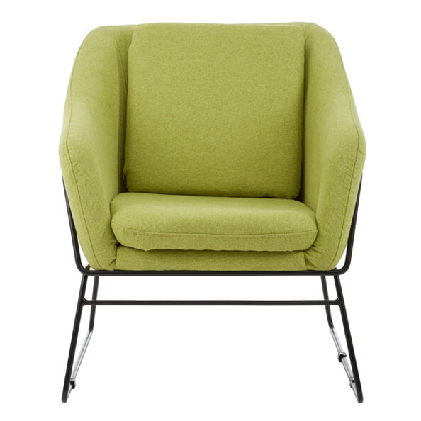 Porrima Green Chair With Stainless Steel Legs     
