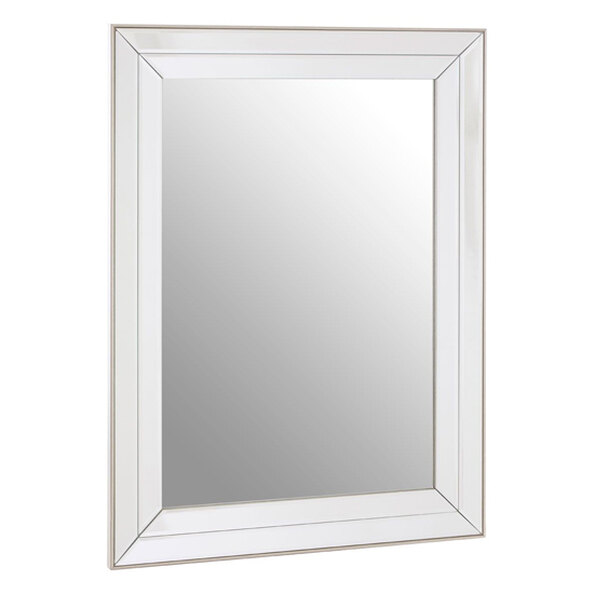 Susann Rectangular Wall Bedroom Mirror In Clear Frame
