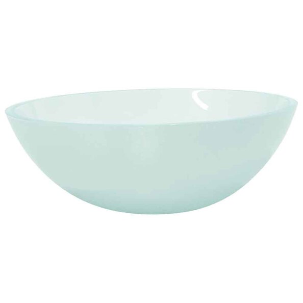 Tacoma Oval Countertop Basin Without Waste 500mm Wide 0TH - Frosted Glass