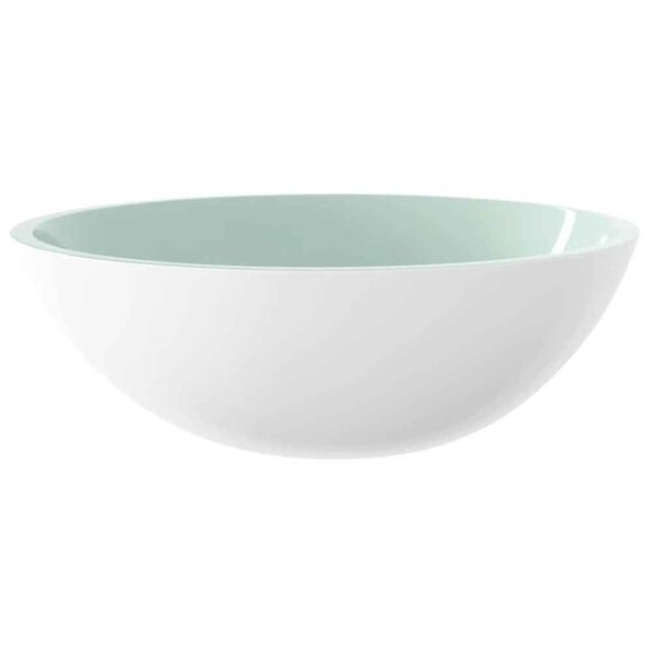 Tacoma Oval Countertop Basin Without Waste 500mm Wide 0TH - White Glass