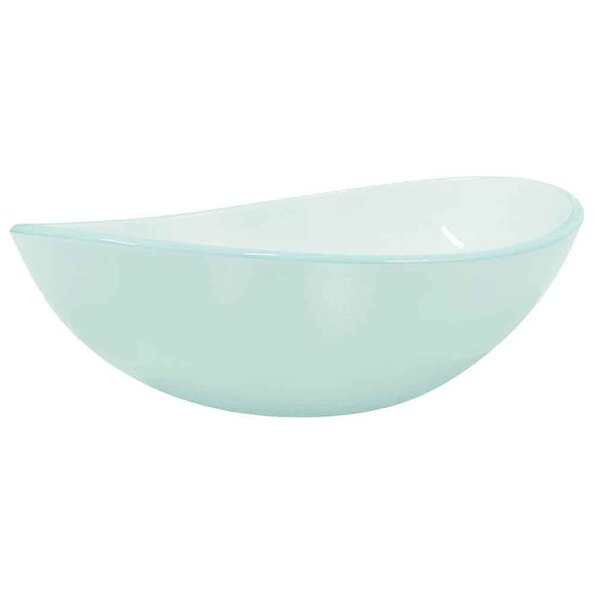 Tacoma Oval Countertop Basin Without Waste 545mm Wide 0TH - Frosted Glass