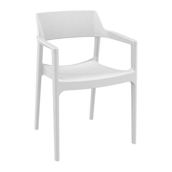 Tervel Polypropylene Stacking Armchair in White