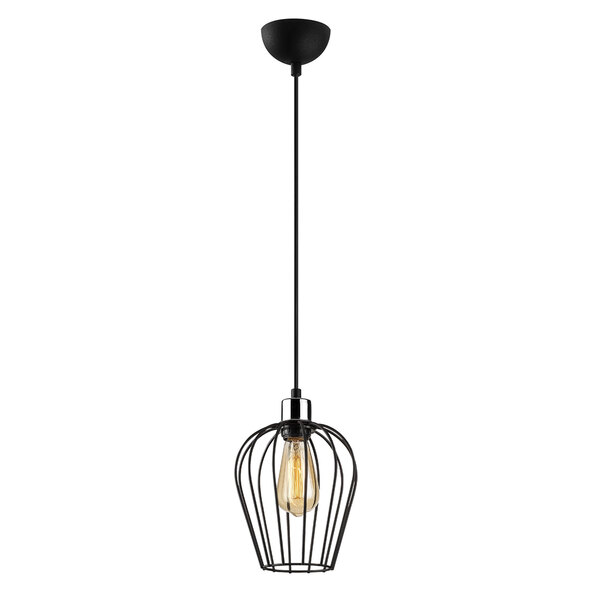 Titan Small Metal Ceiling Pendant Light in Black