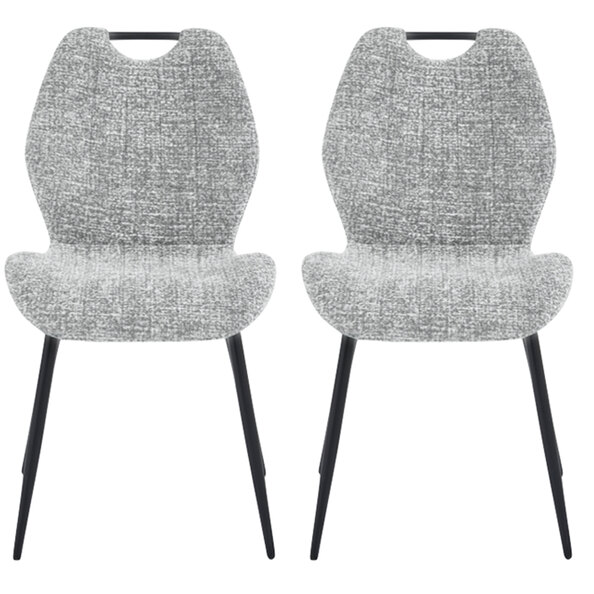 Tomah Light Grey Fabric Dining Chairs - Pair