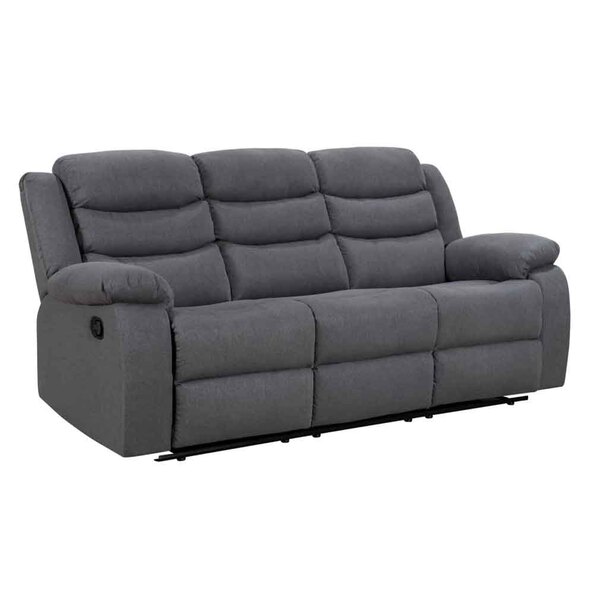 Torlix Fabric Recliner 3 Seater Sofa in Dark Grey