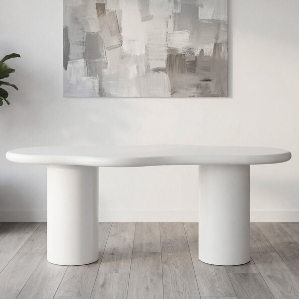 Toscano Rectangular Wooden Dining Table in White