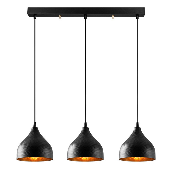 Trendline 3 Light Metal Ceiling Pendant Light in Black
