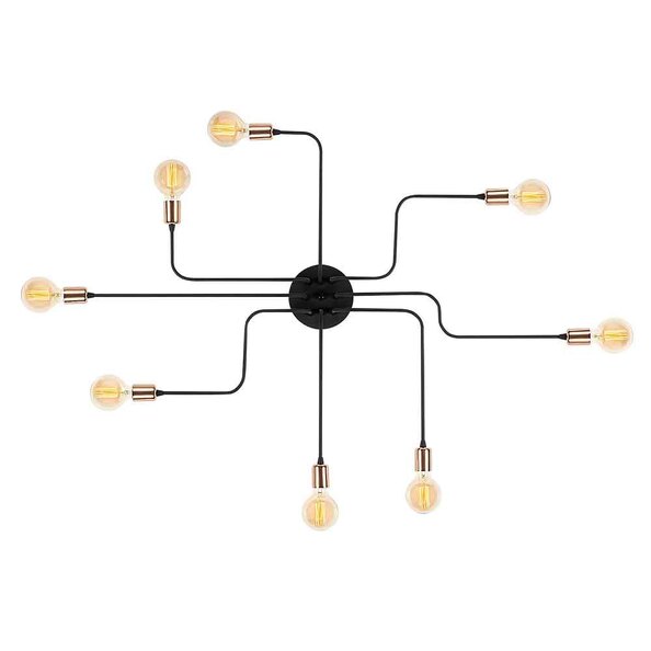 Truva Metal Wall Light in Black and Bronze