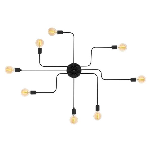 Truva Small Metal Ceiling Light in Black