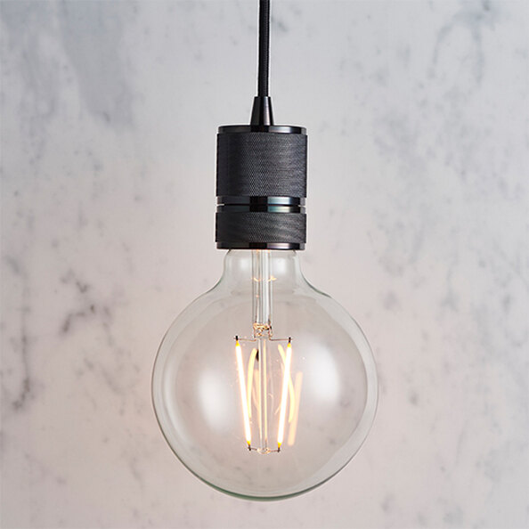 Urban Ceiling Pendant Light In Modern Black Chrome