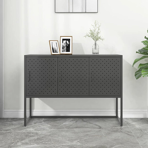 Utara Steel Storage Cabinet With 3 Doors In Anthracite