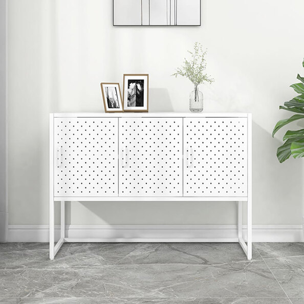 Utara Steel Storage Cabinet With 3 Doors In White