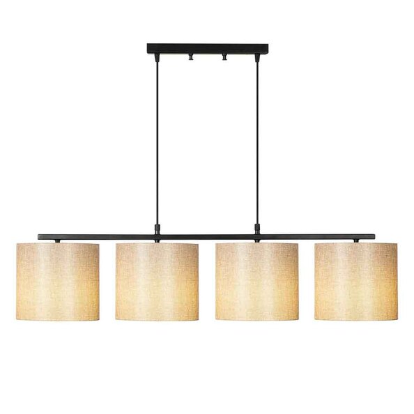 Valiz Metal Ceiling Pendant Light in Black and Cream