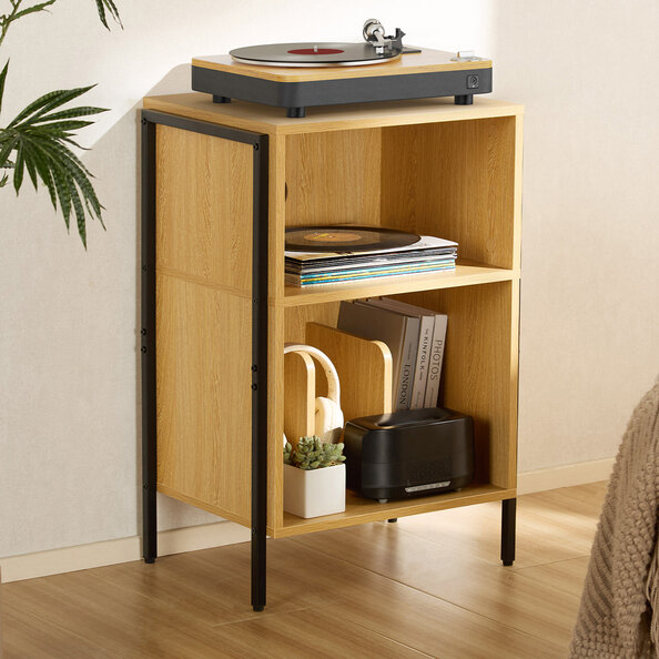 Vanguard Wooden HiFi Stand in Black and Walnut